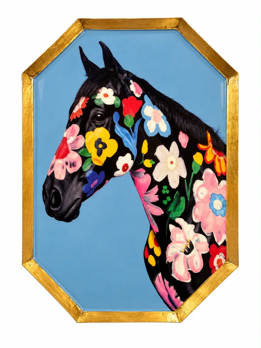 VASSOIO METALLO SMALTATO | CAVALLO