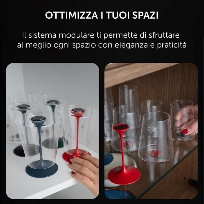 SET 2 BICCHIERI CON STELO MAGNETICO