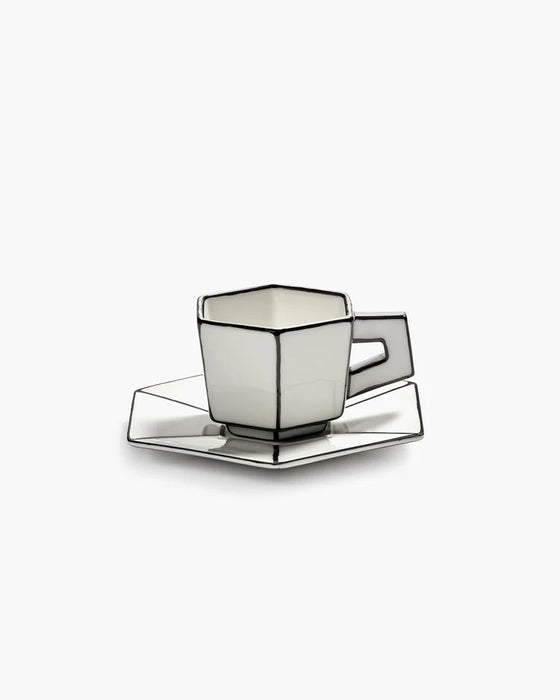 TAZZE ESPRESSO CON PIATTINO CARTE BLACHE - 2 set