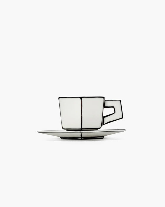 TAZZE ESPRESSO CON PIATTINO CARTE BLACHE - 2 set