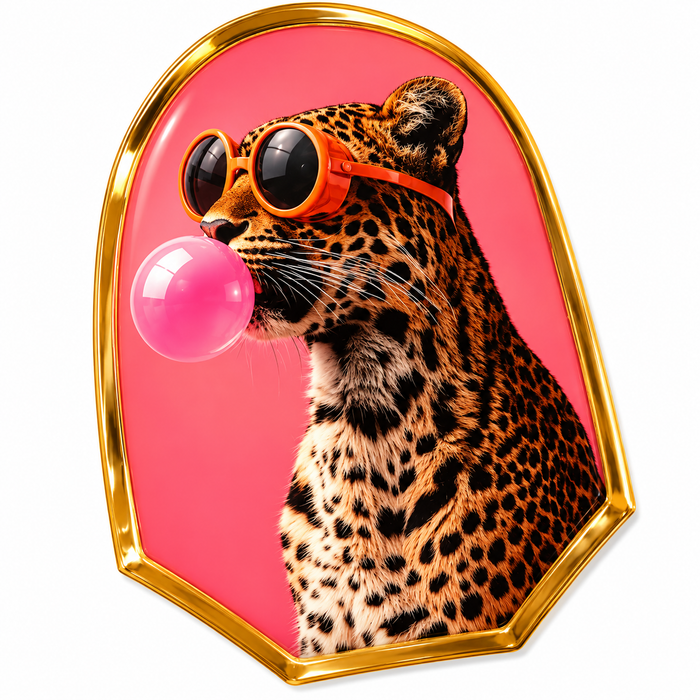 VASSOIO METALLO SMALTATO | LEOPARDO