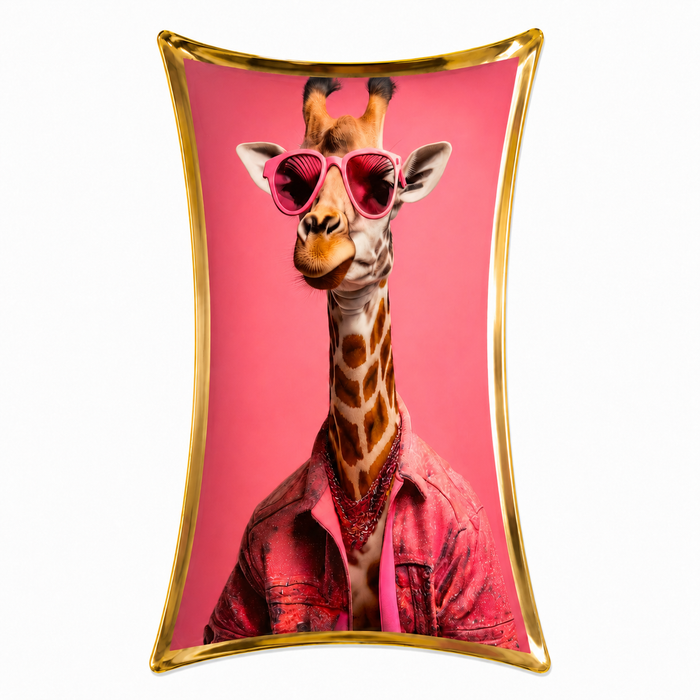 VASSOIO METALLO SMALTATO | GIRAFFA