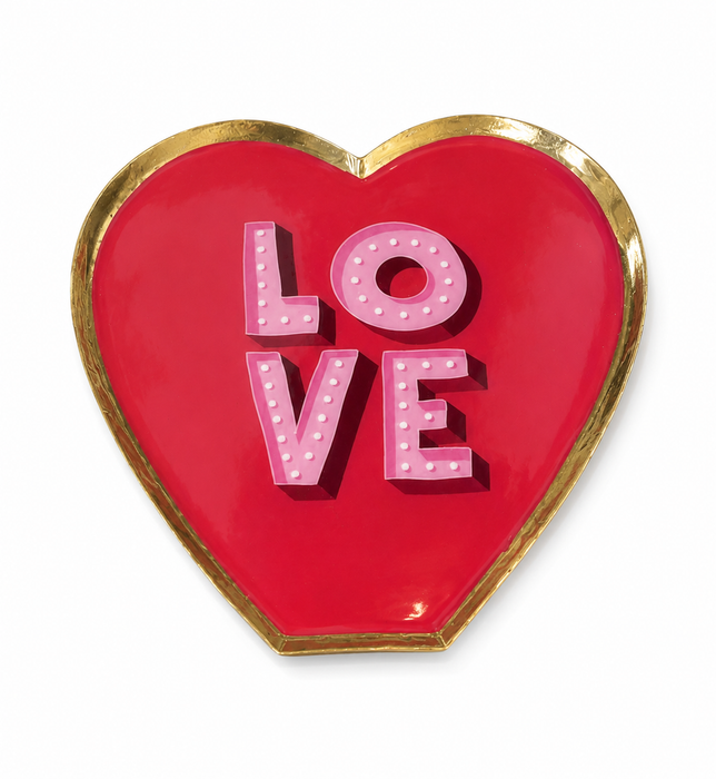 VASSOIO METALLO SMALTATO | LOVE