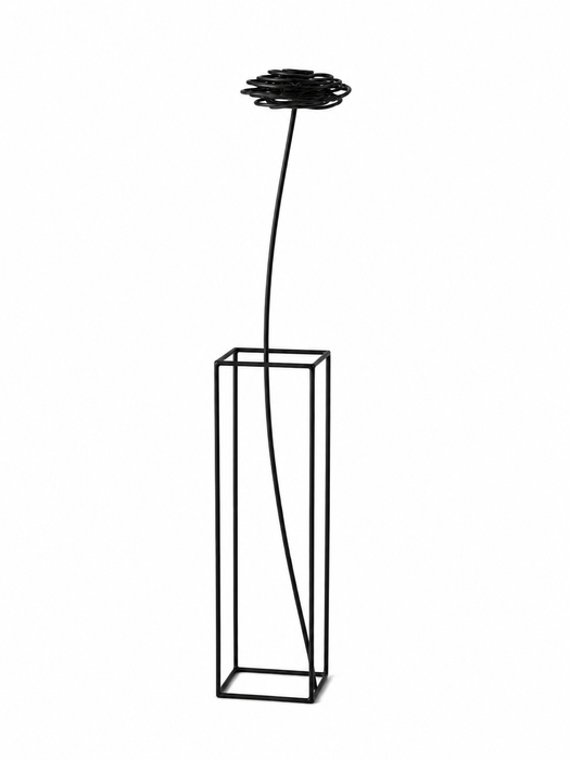 Fiore scultura in metallo verniciato