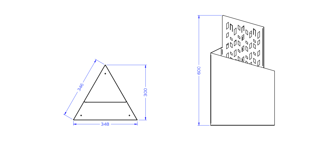 BENT Porta Ombrelli Triangolare | Emèrgi