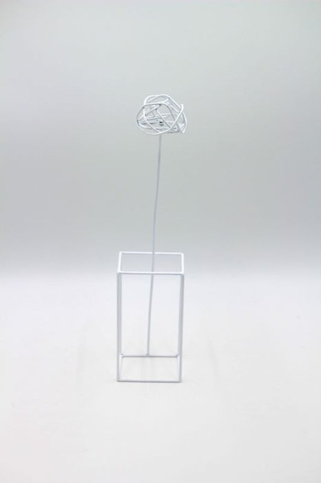 Fiore scultura in metallo verniciato
