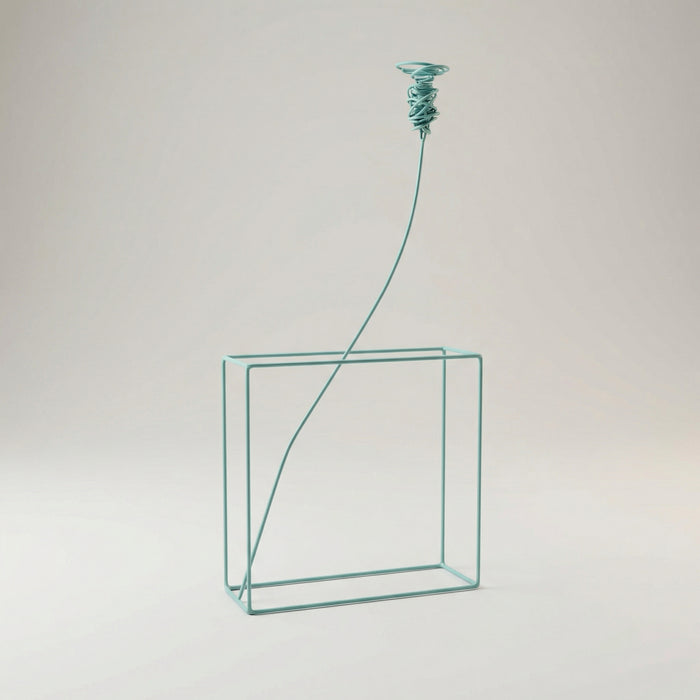 Fiore scultura in metallo verniciato