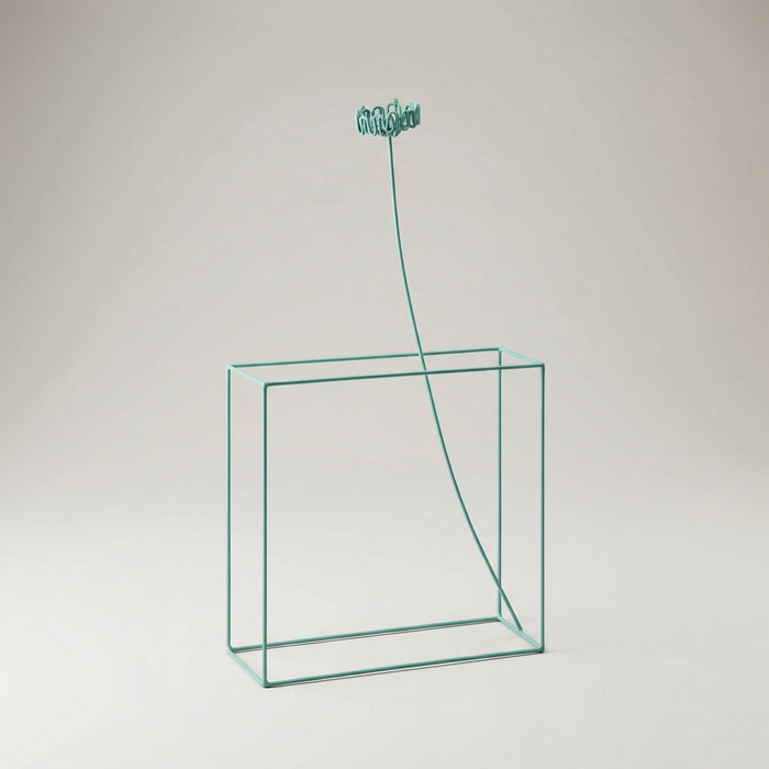 Fiore scultura in metallo verniciato