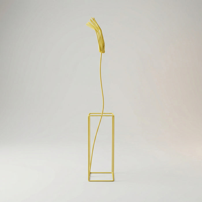 Fiore scultura in metallo verniciato