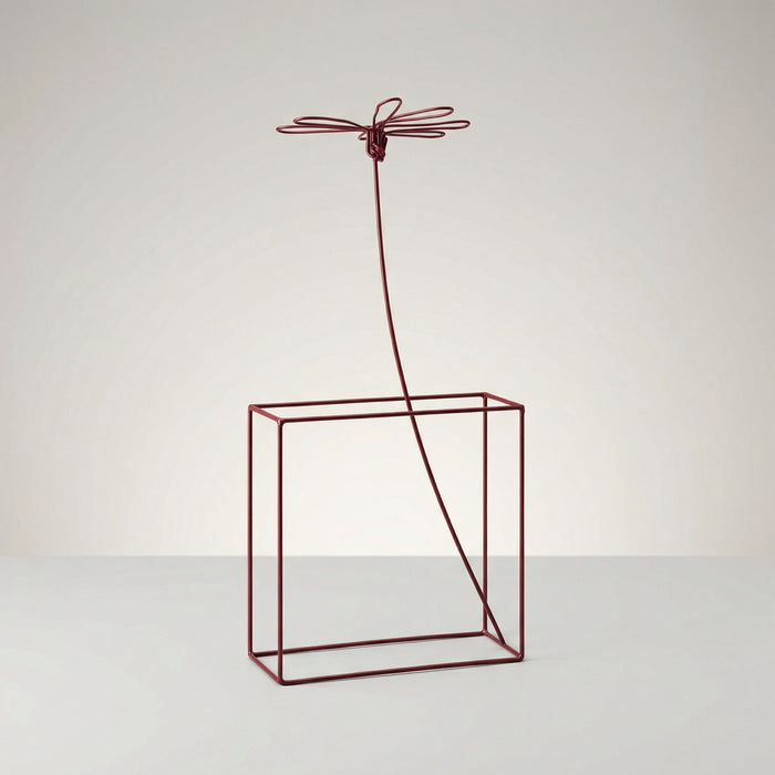 Fiore scultura in metallo verniciato