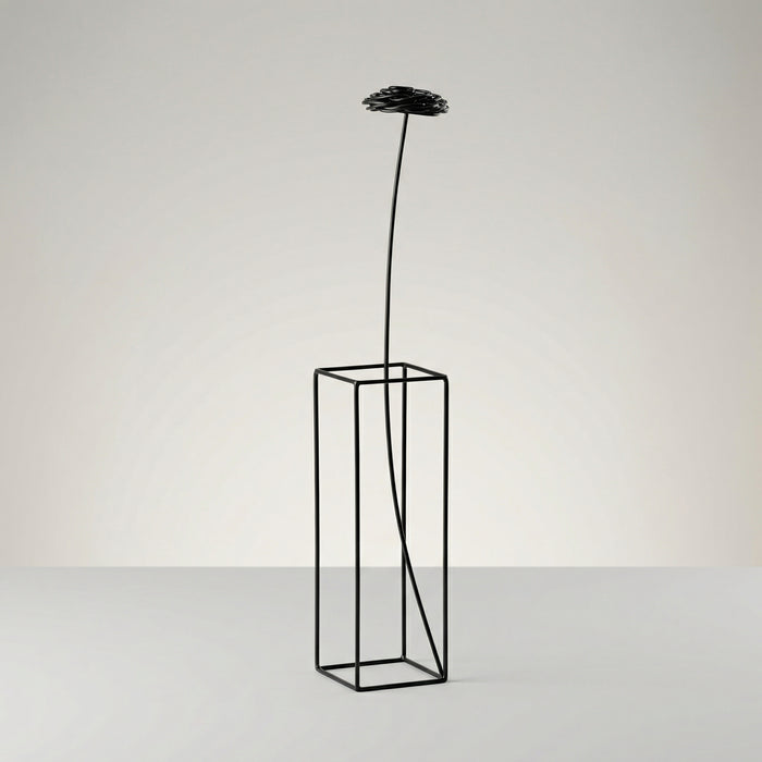 Fiore scultura in metallo verniciato