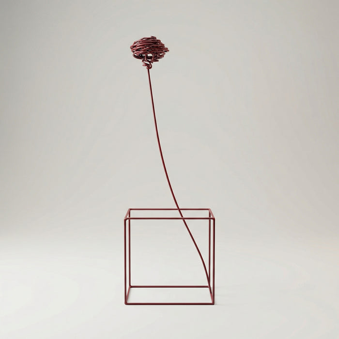 Fiore scultura in metallo verniciato