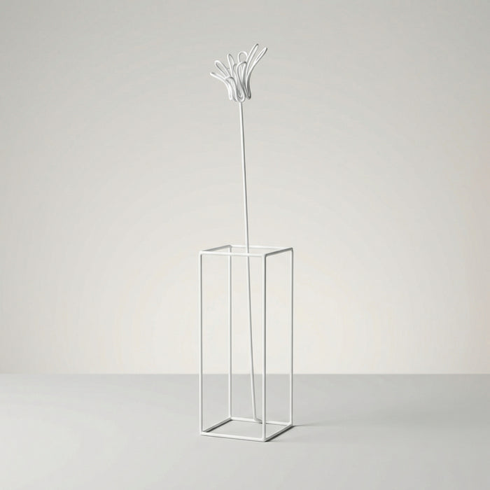 Fiore scultura in metallo verniciato