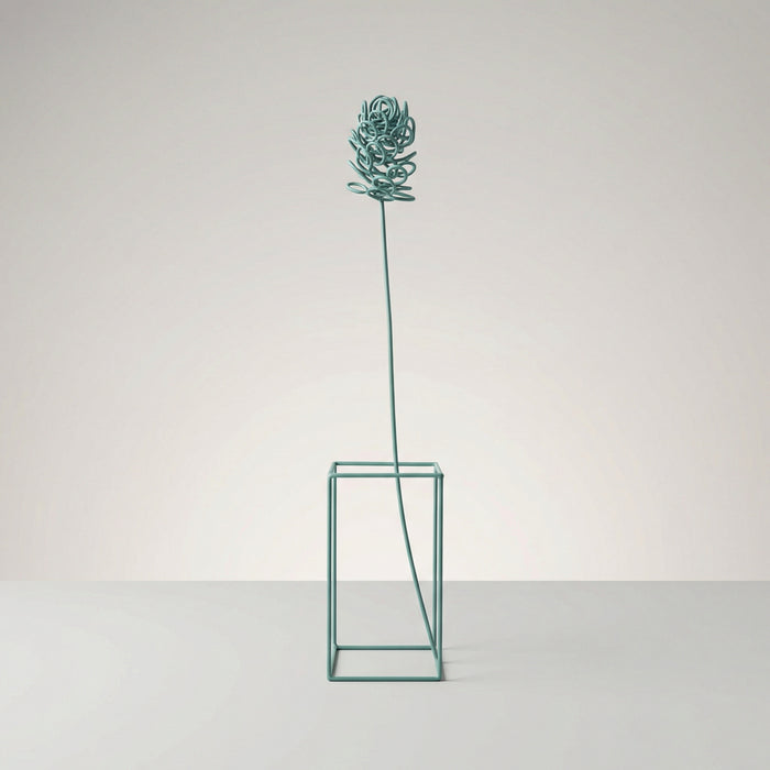 Fiore scultura in metallo verniciato