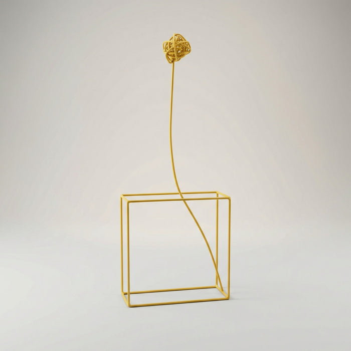 Fiore scultura in metallo verniciato
