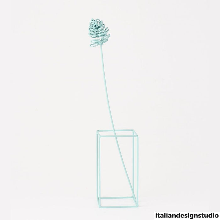 Fiore scultura in metallo verniciato