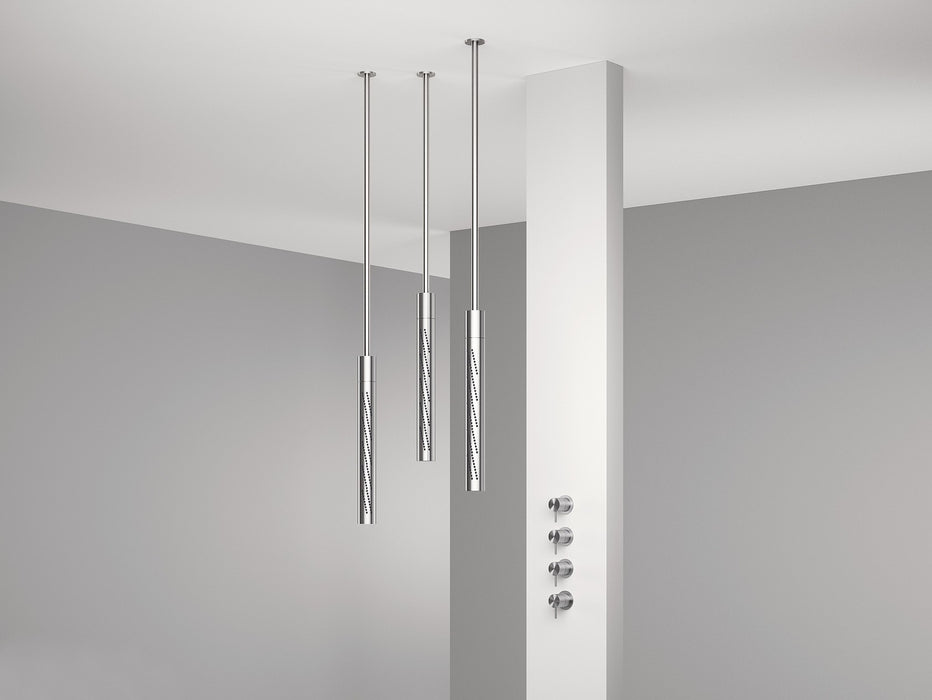 Z316 Mono Soffione Tubolare Girevole Verticale a Soffitto | Zazzeri