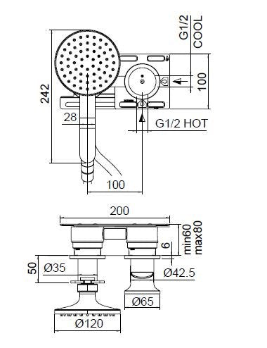 JK21 MONO  Miscelatore Doccia+Doccetta | Zazzeri