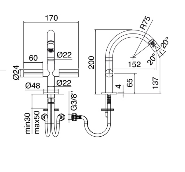 Z316 Monoforo Bidet | Zazzeri